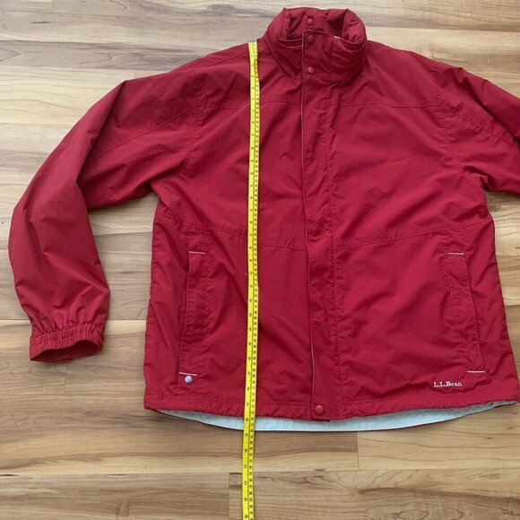 L.L. Bean Jacket Windbreaker Packable Hood Lightweight XL Tall Red - Picture 3 of 16